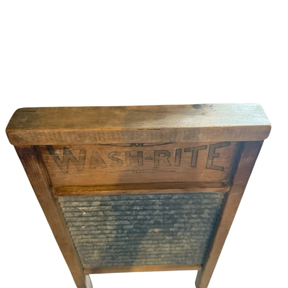 National Washboard Co. Wood & Zinc No. 28 Memphis Chicago Vintage Decor Laundry